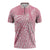 Breast Cancer Awareness Maori Zipper Polo Shirt Kia Kaha Kia Maia Kia Manawanui - Polynesian Pride