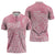 Breast Cancer Awareness Maori Zipper Polo Shirt Kia Kaha Kia Maia Kia Manawanui - Polynesian Pride