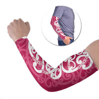 Breast Cancer Awareness Maori Arm Sleeves Koru Kowhaiwhai - Polynesian Pride