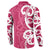 Breast Cancer Awareness Maori Button Sweatshirt Koru Kowhaiwhai - Polynesian Pride