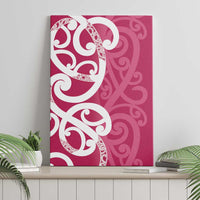Breast Cancer Awareness Maori Canvas Wall Art Koru Kowhaiwhai - Polynesian Pride