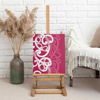 Breast Cancer Awareness Maori Canvas Wall Art Koru Kowhaiwhai - Polynesian Pride