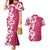 Breast Cancer Awareness Maori Couples Matching Mermaid Dress and Hawaiian Shirt Koru Kowhaiwhai - Polynesian Pride