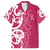Breast Cancer Awareness Maori Family Matching Puletasi and Hawaiian Shirt Koru Kowhaiwhai - Polynesian Pride