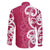 Breast Cancer Awareness Maori Family Matching Puletasi and Hawaiian Shirt Koru Kowhaiwhai - Polynesian Pride