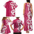 Breast Cancer Awareness Maori Family Matching Tank Maxi Dress and Hawaiian Shirt Koru Kowhaiwhai - Polynesian Pride