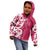 Breast Cancer Awareness Maori Kid Hoodie Koru Kowhaiwhai - Polynesian Pride