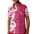 Breast Cancer Awareness Maori Kid Polo Shirt Koru Kowhaiwhai - Polynesian Pride