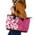 Breast Cancer Awareness Maori Leather Tote Bag Koru Kowhaiwhai - Polynesian Pride