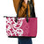 Breast Cancer Awareness Maori Leather Tote Bag Koru Kowhaiwhai - Polynesian Pride