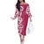Breast Cancer Awareness Maori Off The Shoulder Long Sleeve Dress Koru Kowhaiwhai - Polynesian Pride