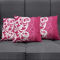 Breast Cancer Awareness Maori Pillow Cover Koru Kowhaiwhai - Polynesian Pride