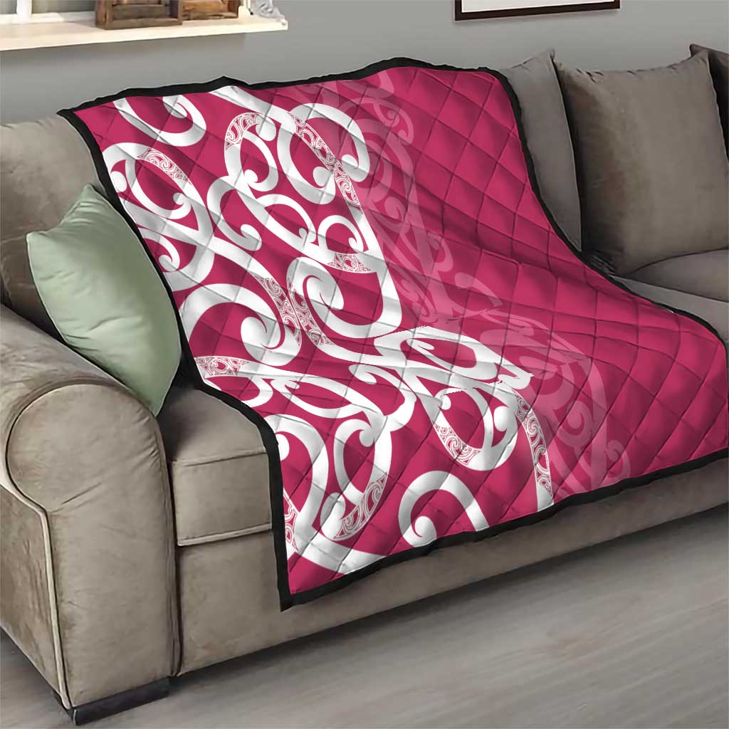 Breast Cancer Awareness Maori Quilt Koru Kowhaiwhai - Polynesian Pride