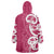 Breast Cancer Awareness Maori Wearable Blanket Hoodie Koru Kowhaiwhai - Polynesian Pride