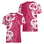 Breast Cancer Awareness Maori Women V-Neck T-Shirt Koru Kowhaiwhai - Polynesian Pride