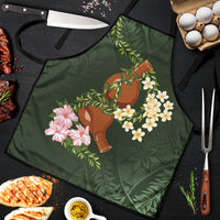 Aloha Hawaii Ipu Gourd Mix Maile Lei Apron Sage Green LT7 Sage Green - Polynesian Pride