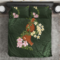 Aloha Hawaii Ipu Gourd Mix Maile Lei Bedding Set Sage Green LT7 Sage Green - Polynesian Pride