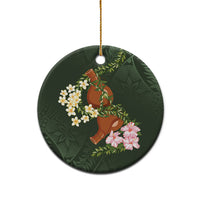 Aloha Hawaii Ipu Gourd Mix Maile Lei Ceramic Ornament Sage Green LT7 - Polynesian Pride