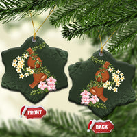 Aloha Hawaii Ipu Gourd Mix Maile Lei Ceramic Ornament Sage Green LT7 Snow Flake Sage Green - Polynesian Pride