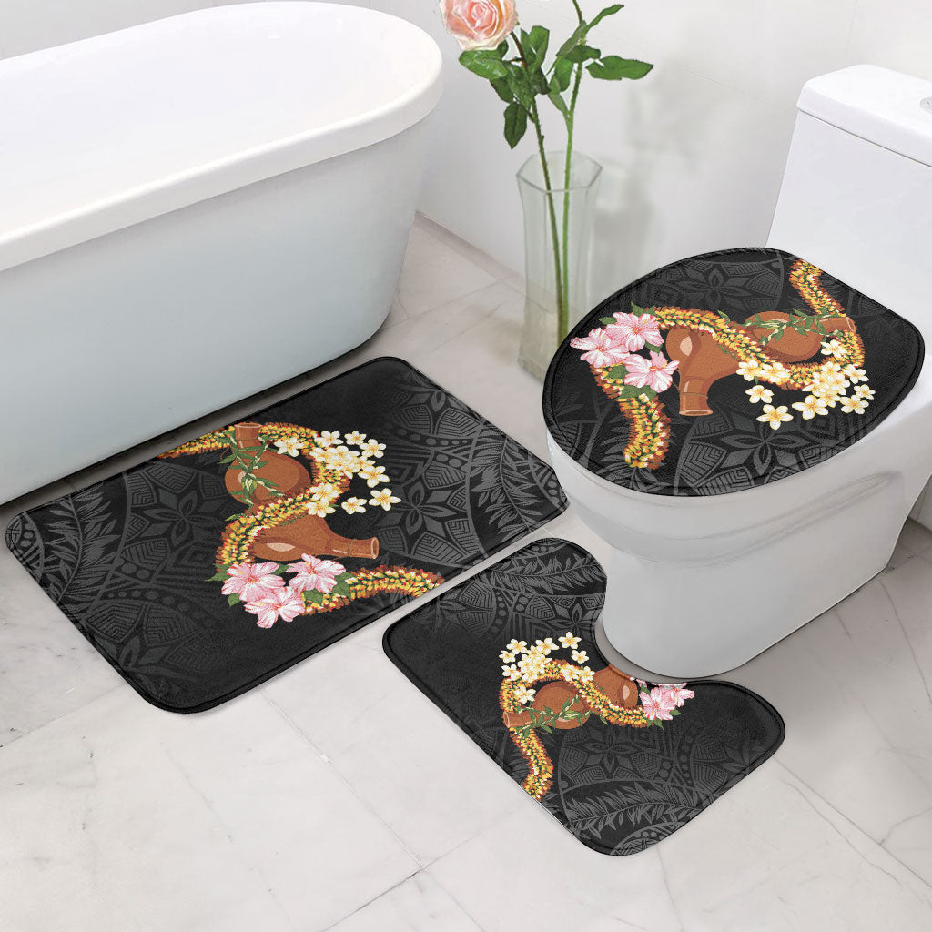 Aloha Hawaii Ipu Gourd Mix ʻĀkulikuli Lei Bathroom Set Obsidian Black LT7 - Polynesian Pride
