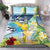 Funny Tropical Christmas Bedding Set Tis The Season To Get Tipsy