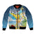 Funny Tropical Christmas Bomber Jacket Tis The Season To Get Tipsy