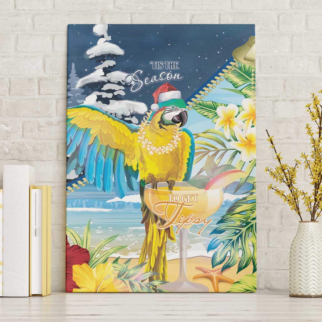 Funny Tropical Christmas Canvas Wall Art Tis The Season To Get Tipsy LT7 Without Frame Colorful - Polynesian Pride