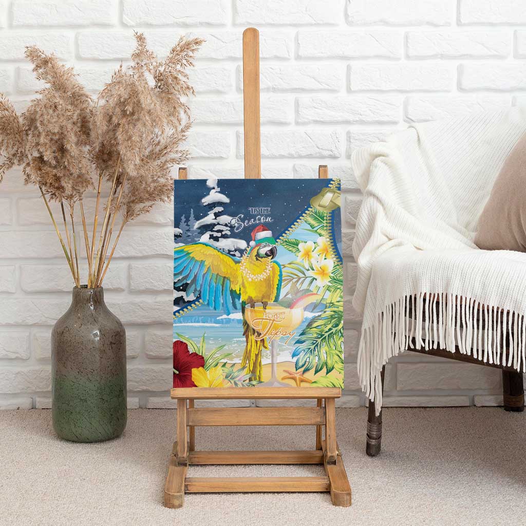 Funny Tropical Christmas Canvas Wall Art Tis The Season To Get Tipsy LT7 - Polynesian Pride