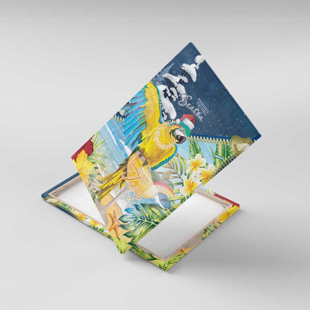 Funny Tropical Christmas Canvas Wall Art Tis The Season To Get Tipsy LT7 With Frame Colorful - Polynesian Pride