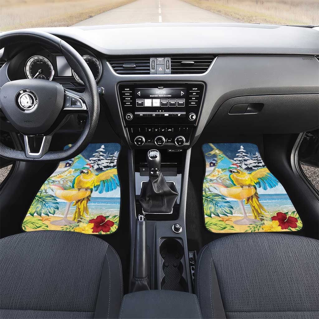 Funny Tropical Christmas Car Mats Tis The Season To Get Tipsy LT7 Set 2pcs - Front Colorful - Polynesian Pride