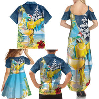 Funny Tropical Christmas Family Matching Summer Maxi Dress and Hawaiian Shirt Tis The Season To Get Tipsy