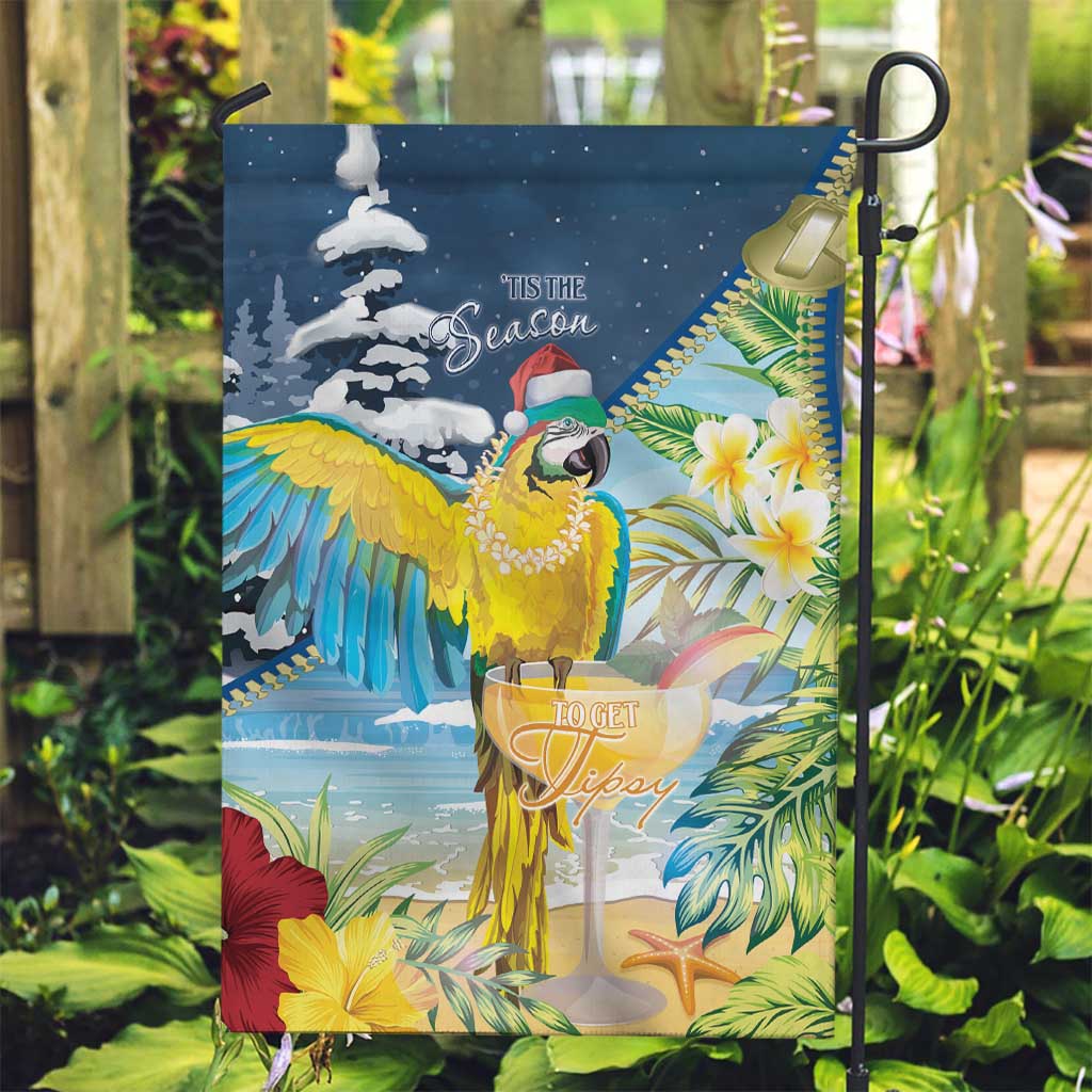 Funny Tropical Christmas Garden Flag Tis The Season To Get Tipsy LT7 Garden Flag Colorful - Polynesian Pride
