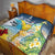 Funny Tropical Christmas Quilt Tis The Season To Get Tipsy