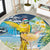 Funny Tropical Christmas Round Carpet Tis The Season To Get Tipsy