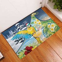 Funny Tropical Christmas Rubber Doormat Tis The Season To Get Tipsy LT7 - Polynesian Pride