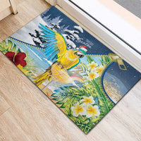 Funny Tropical Christmas Rubber Doormat Tis The Season To Get Tipsy LT7 - Polynesian Pride