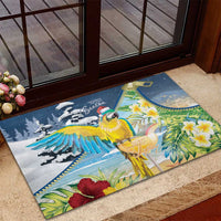 Funny Tropical Christmas Rubber Doormat Tis The Season To Get Tipsy LT7 - Polynesian Pride