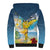 Funny Tropical Christmas Sherpa Hoodie Tis The Season To Get Tipsy