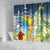 Funny Tropical Christmas Shower Curtain Tis The Season To Get Tipsy