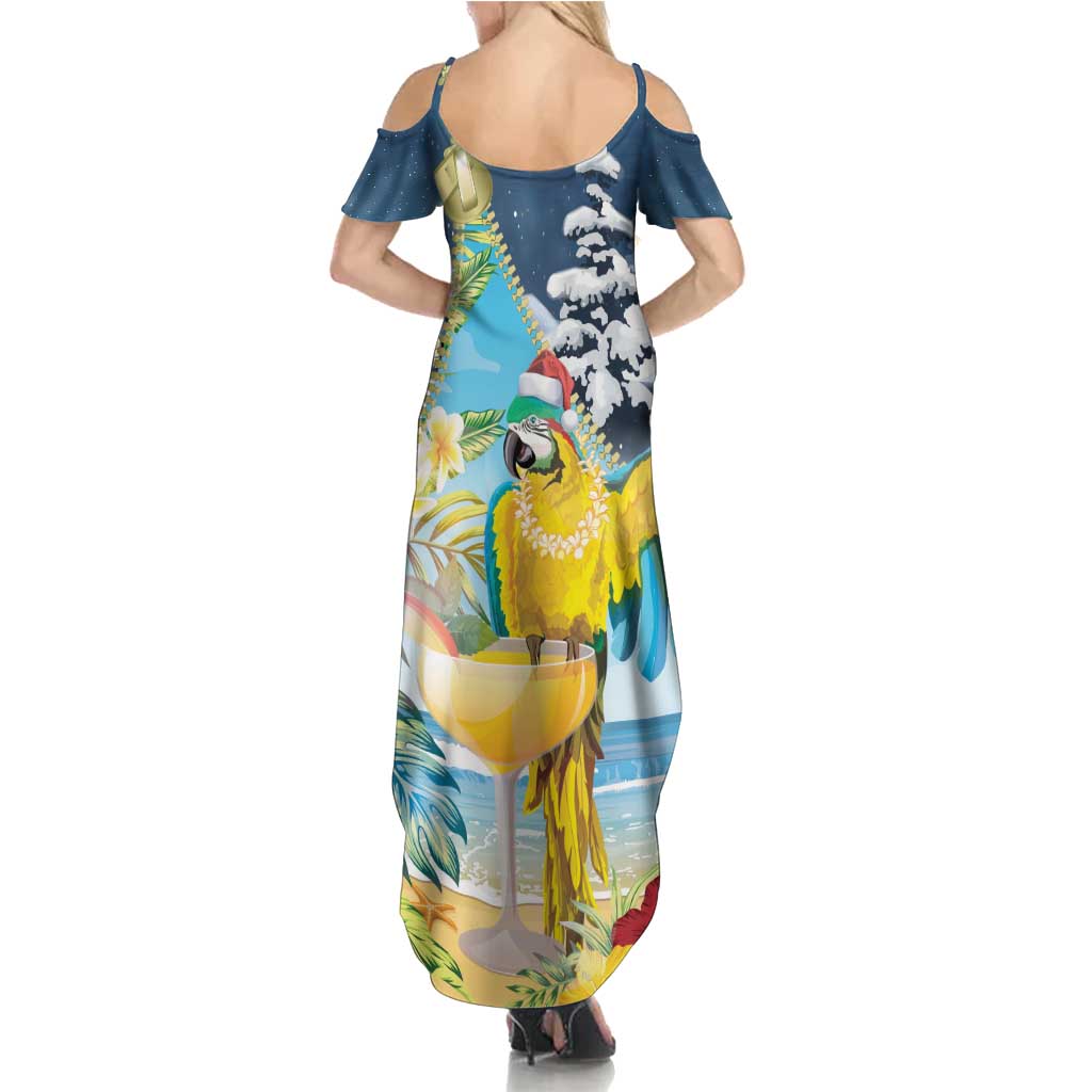 Funny Tropical Christmas Summer Maxi Dress Tis The Season To Get Tipsy LT7 - Polynesian Pride