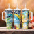 Funny Tropical Christmas Tumbler With Handle Tis The Season To Get Tipsy