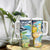 Funny Tropical Christmas Tumbler With Handle Tis The Season To Get Tipsy