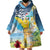 Funny Tropical Christmas Wearable Blanket Hoodie Tis The Season To Get Tipsy