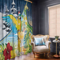 Funny Tropical Christmas Window Curtain Tis The Season To Get Tipsy LT7 - Polynesian Pride