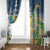 Funny Tropical Christmas Window Curtain Tis The Season To Get Tipsy