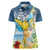 Funny Tropical Christmas Women Polo Shirt Tis The Season To Get Tipsy