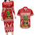 Hawaii Pineapple Christmas Couples Matching Long Sleeve Bodycon Dress and Hawaiian Shirt Mele Kalikimaka LT7 Red - Polynesian Pride