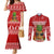 Hawaii Pineapple Christmas Couples Matching Mermaid Dress and Long Sleeve Button Shirt Mele Kalikimaka LT7 Red - Polynesian Pride