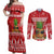 Hawaii Pineapple Christmas Couples Matching Off Shoulder Maxi Dress and Long Sleeve Button Shirt Mele Kalikimaka LT7 Red - Polynesian Pride
