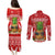 Hawaii Pineapple Christmas Couples Matching Puletasi Dress and Long Sleeve Button Shirt Mele Kalikimaka LT7 - Polynesian Pride